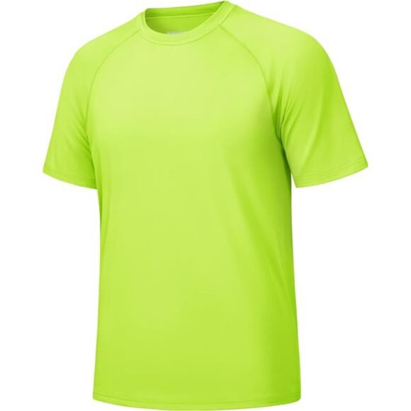 Men's Rashguard Shirt Short Sleeve UPF 50+ Sun Protection SPF Quick Dry Top